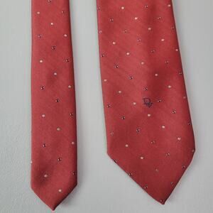 Vintage Christian Dior Men Neck Tie Burgundy USA
